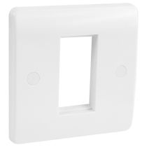 Powerlink CAT5 1 Gang Face Plate White