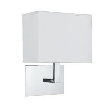 Searchlight 5519CC Chrome with White Shade Wall Light