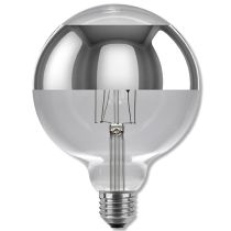 SegulaLED Ambient 50499 8w Globe 125 Mirrored Silver Ring E27 400lm 2200K-2900K Dimmable