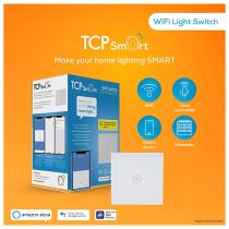 TCP Smart 1 Gang Single WiFi Switch White On + Off Timer Scenes WWSSINWUK