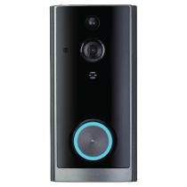 TCP Smart WiFi Doorbell Camera Black 720 HD PIR Motion Sensor Battery Powered 