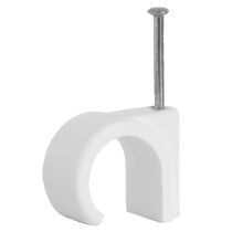 Tower RC5 5mm Round Clips White x 100