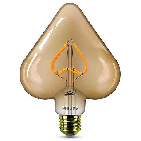 let Thorny Marvel Philips Classic LEDbulb Vintage E27 Heart 2.3W 820 Gold | Extra Warm White  - Replaces 12W