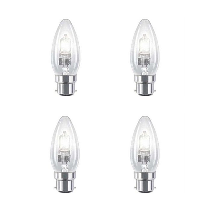 18W B22 B35 Halogen Candle - 4 PACK
