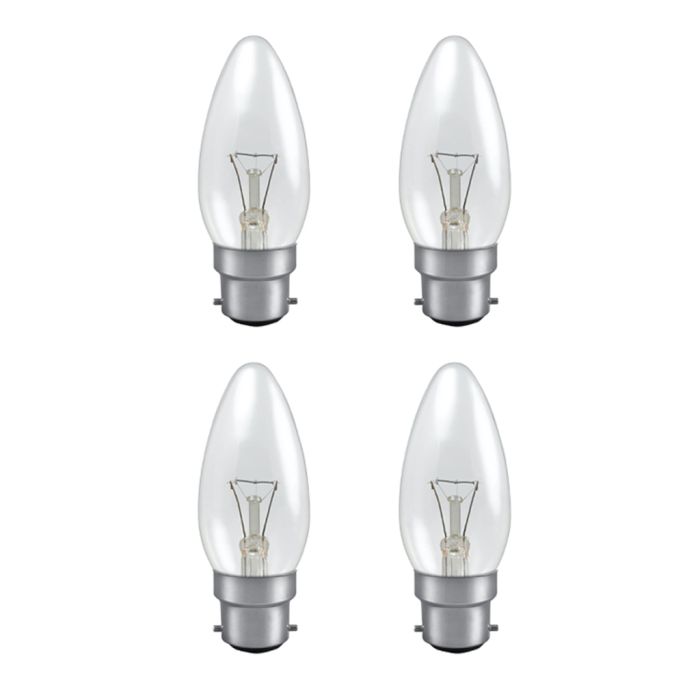 40W BC Clear Candle 35mm Pack of 4