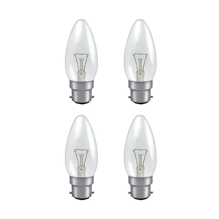 60W BC Clear Candle 35mm Pack of 4