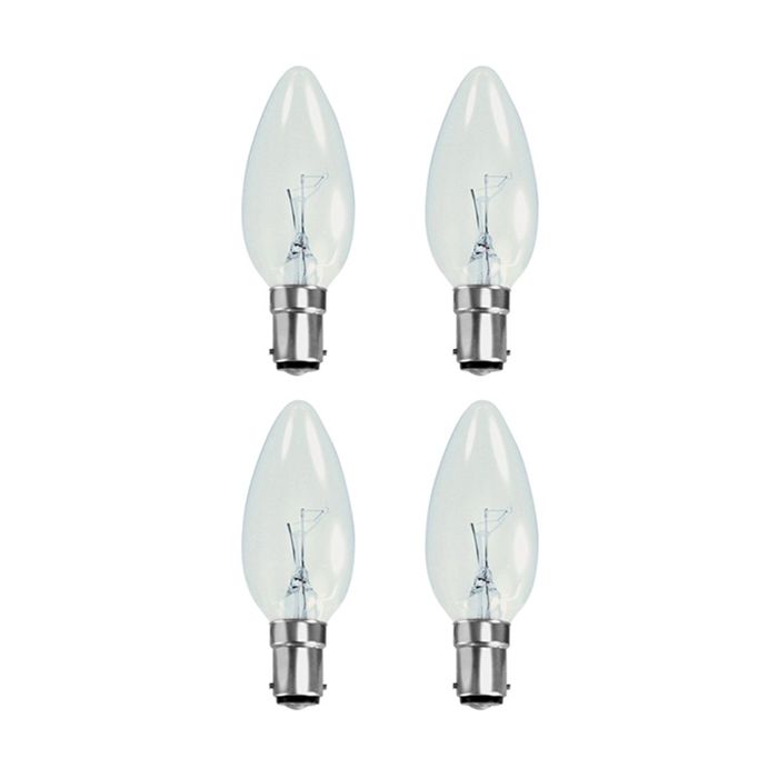 60W SBC Clear Candle 35mm Pack of 4