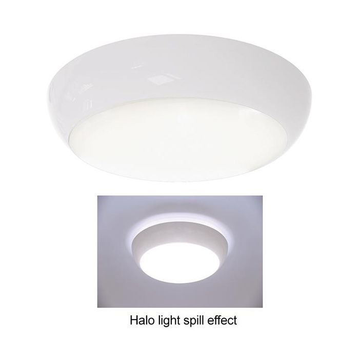 Ansell Disco Slim Halo LED - Integral Microwave Sensor - 13W Cool White
