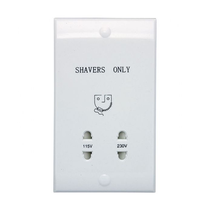 Ansell Dual Voltage Shaver Socket White