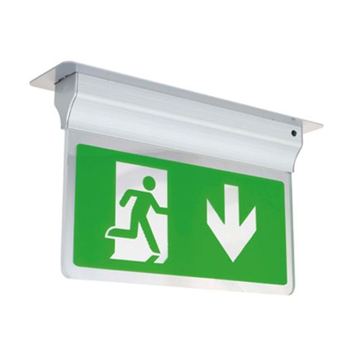 Ansell Eagle 3W 3-In-1 LED Exit Sign White Maint/Non-Maint