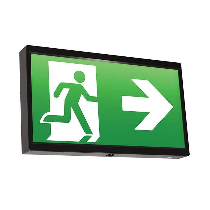 Ansell EndLED Lithium Exit Sign Black 2.5W