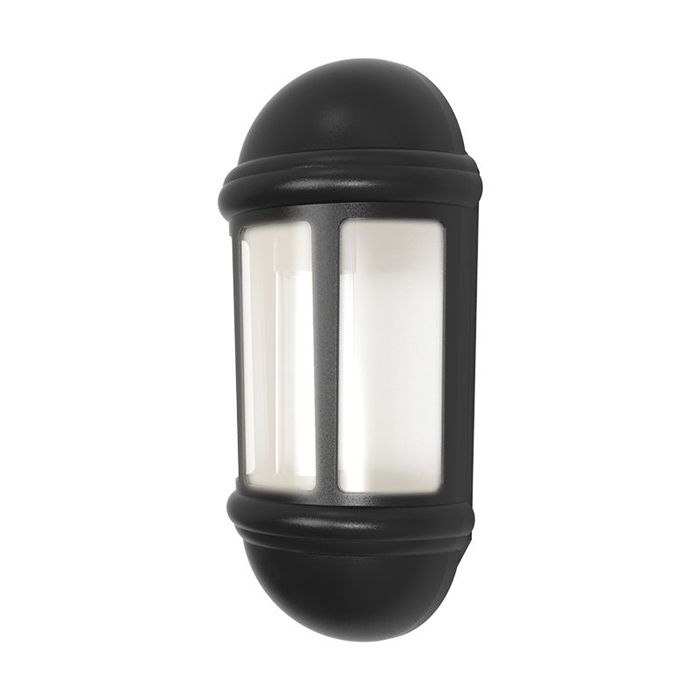Ansell Latina LED Half Lantern 8W Black