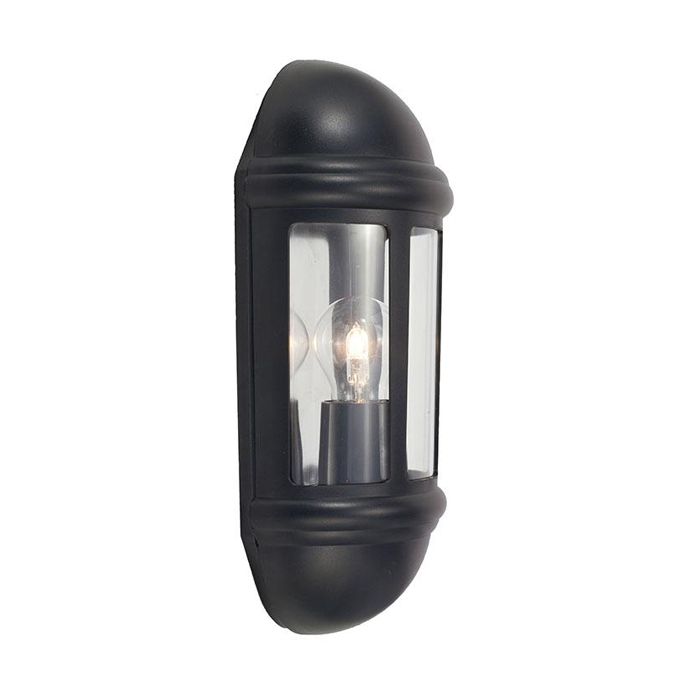 Ansell Latina Polycarbonate Half Lantern With Photocell 42W Black
