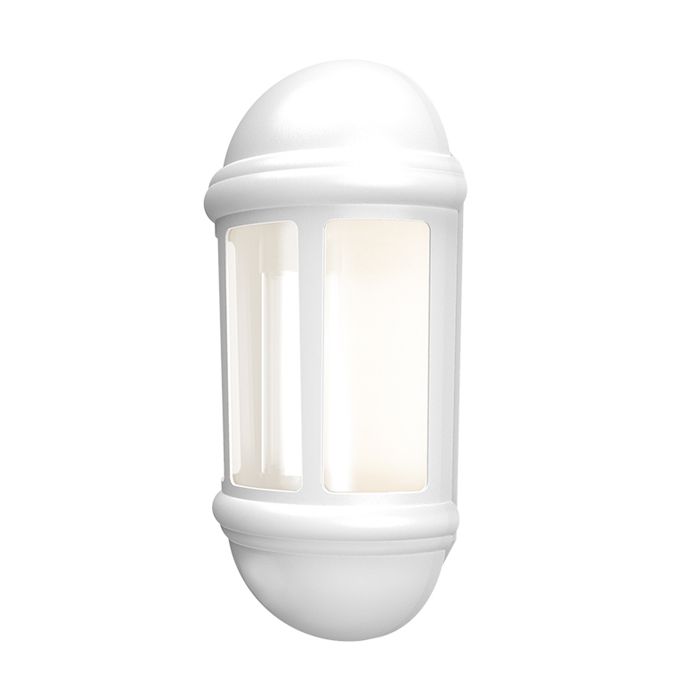 Ansell Latina Polycarbonate Half Lantern With Photocell 42W White