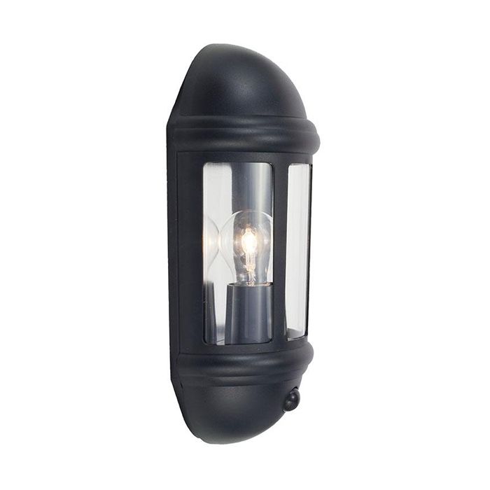 Ansell Latina Polycarbonate Half Lantern With Pir 42W Black