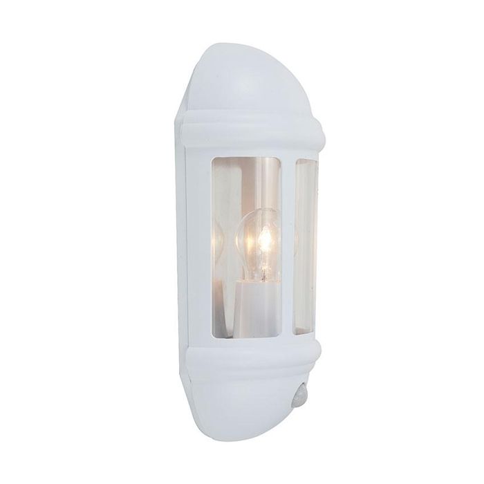 Ansell Latina Polycarbonate Half Lantern With Pir 42W White