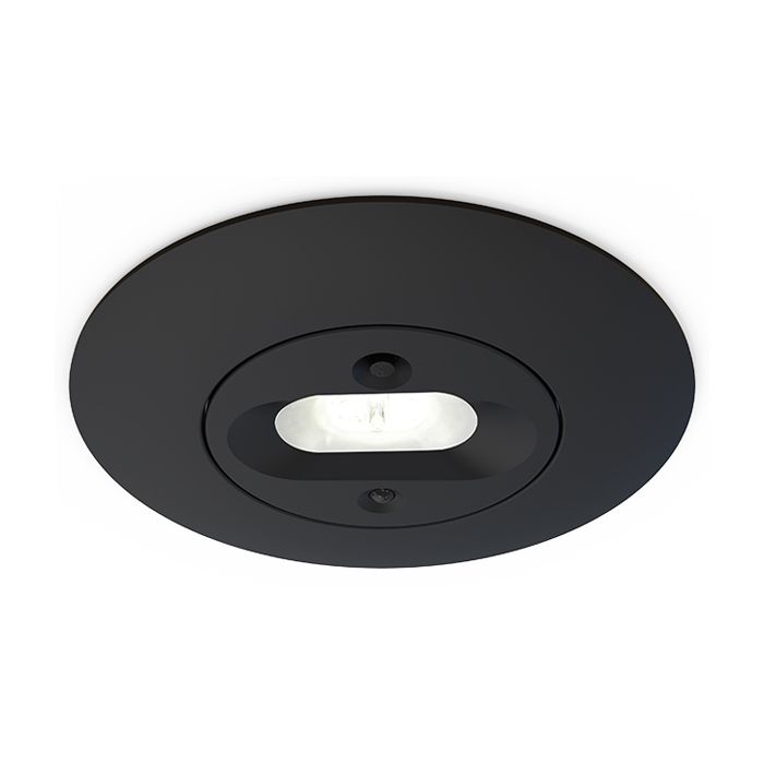 Ansell Merlin LED Emergency Downlight 5W Non-maintained Black - Open Area
