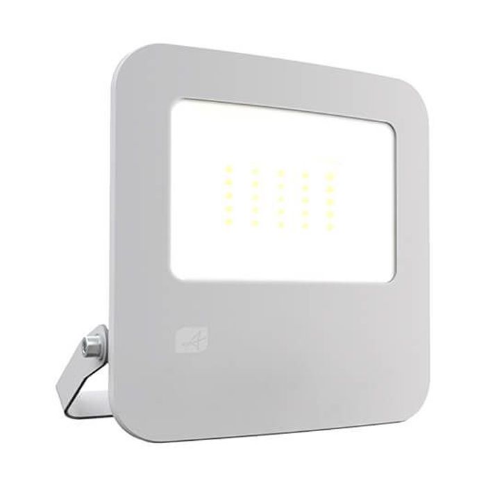 Ansell Zion LED Polycarbonate Floodlight - 20W Warm White - White