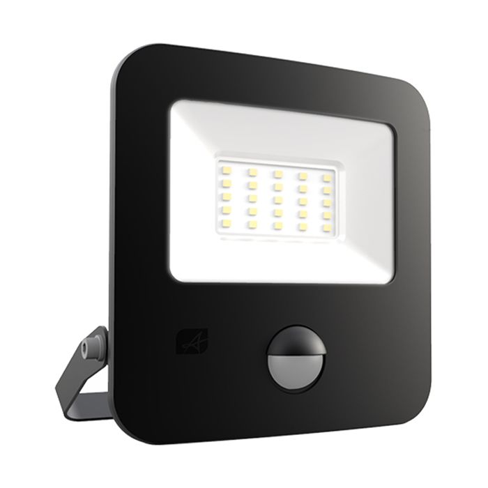 Ansell Zion LED Polycarbonate Floodlight - PIR - 30W Cool White