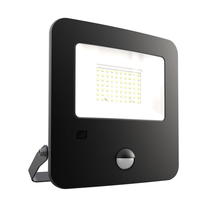 Ansell Zion LED Polycarbonate Floodlight - PIR - 50W Warm White