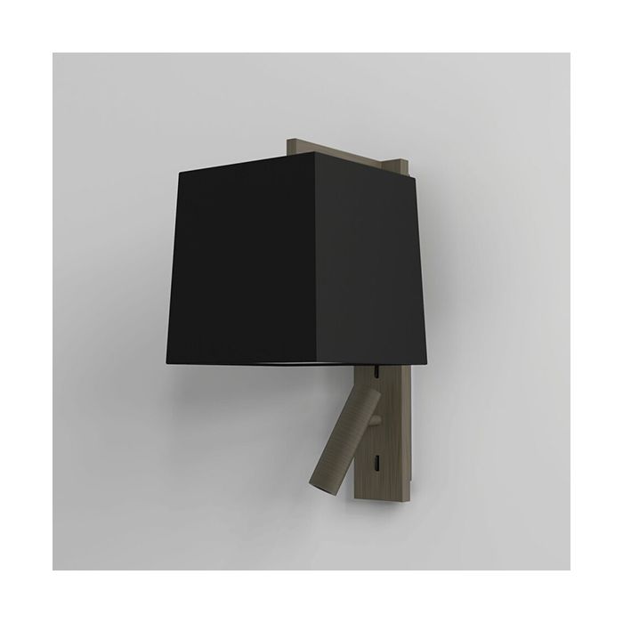 Astro Ravello Bronze with Black Tapered Square Shade LED Reading Light