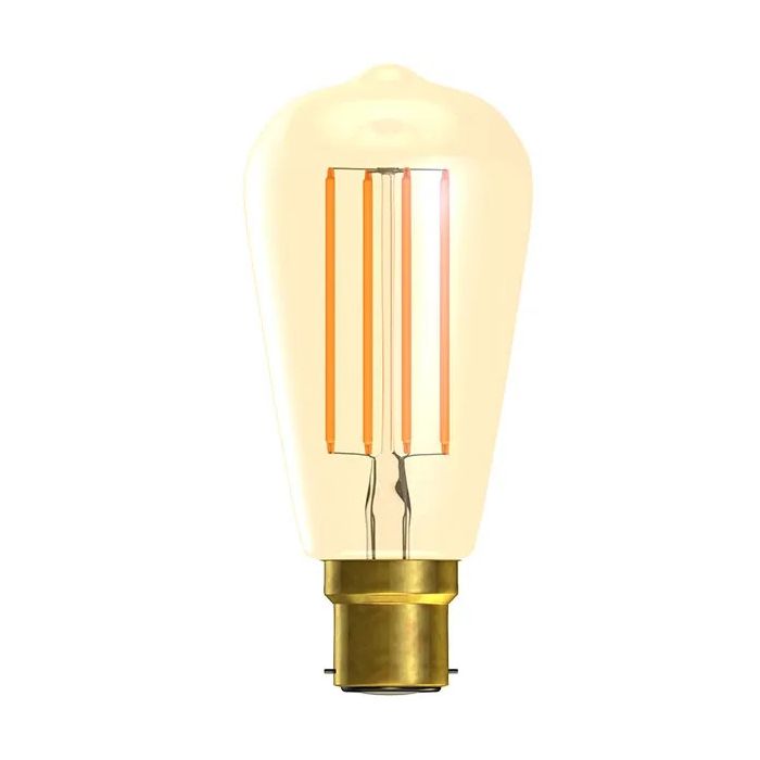BELL 01468 4W BC/B22 Vintage Squirrel Cage Dimmable LED Lamp, Amber, 2000K