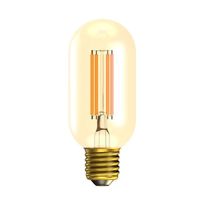 BELL Lighting 01501 4W ES/E27 Vintage Tubular Dimmable LED Lamp, Amber, 2000K Warm White, 300LM