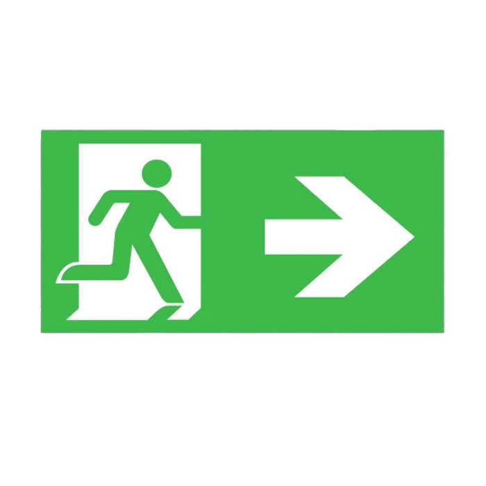 BELL Lighting 09021 Spectrum New Style Right Legend for Slim Exit Sign