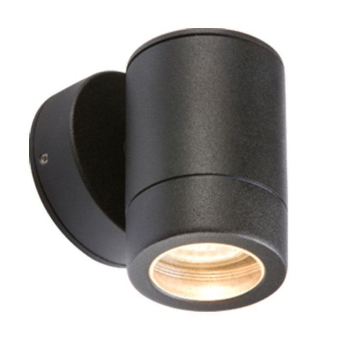 BELL Luna GU10 Fixed Wall Light - IP65, Black (lamp not included)