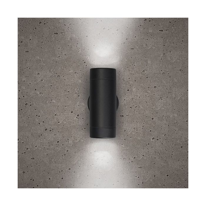 BELL Luna GU10 Up/Down Wall Light - IP65, Black (lamp not included)