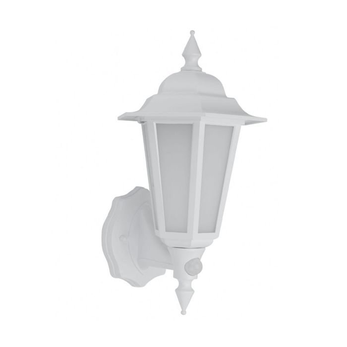 Bell Lighting 8W Retro Vintage LED Lantern - White, PIR, IP54, 4000K