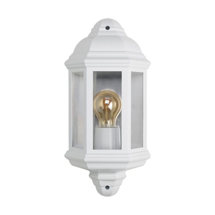 Bell Lighting Retro Vintage Half Lantern - White, IP54