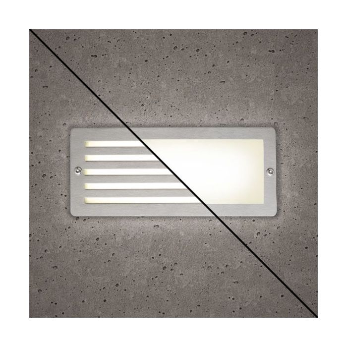 BELL Lighting 10393 Luna 5W LED Bricklight, White, IP54, Stainless Steel Fascia with Optional Grill