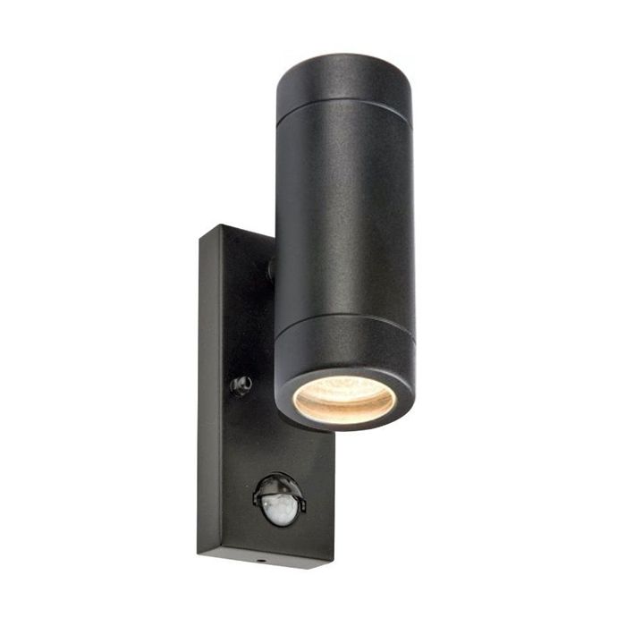 Bell Lighting Luna GU10 Up/Down PIR Wall Light - IP54, Black
