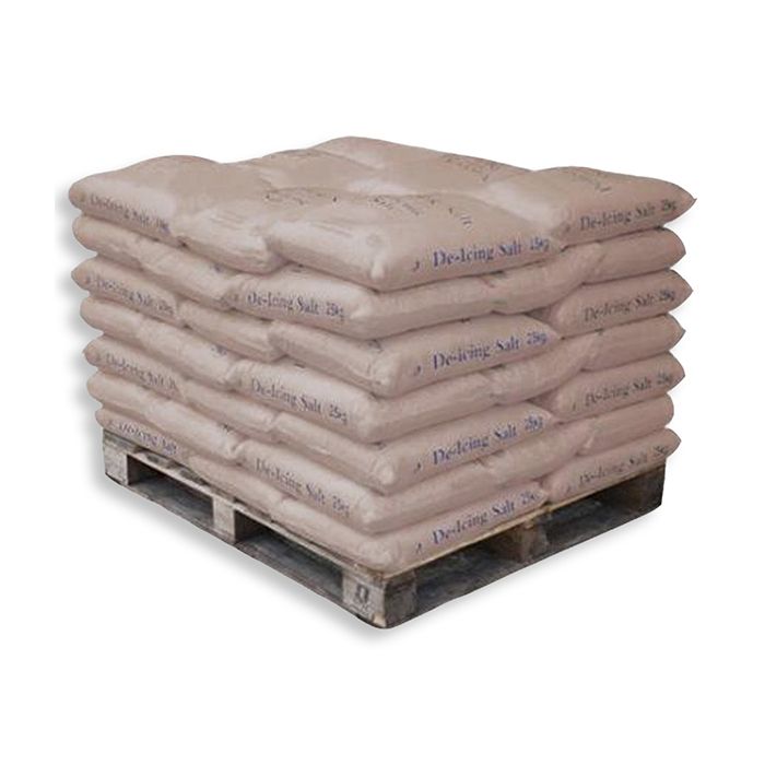 Brown De-icer Rock Road Salt 25KG x 40 Bags - Pallet