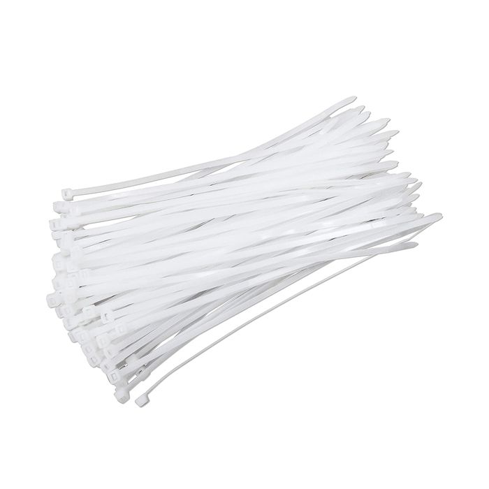 Cable Ties White 200 x 4.8mm White x 100