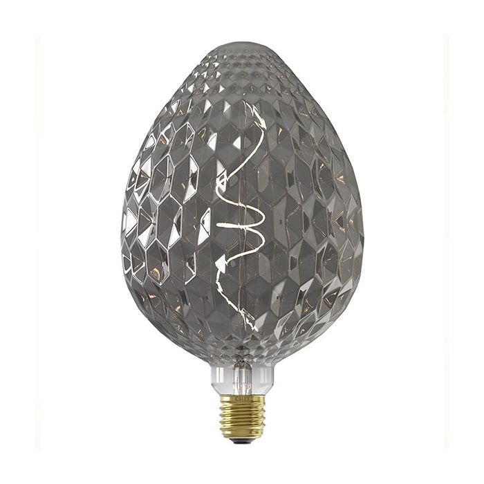 Calex Sevilla 150x245mm LED Lamp 240V 4W 60lm E27, Titanium 2100K dimmable