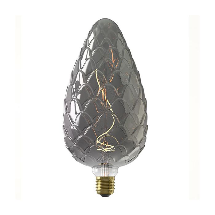 Calex Madrid 125x255mm LED Lamp 240V 4W 60lm E27, Titanium 2100K dimmable