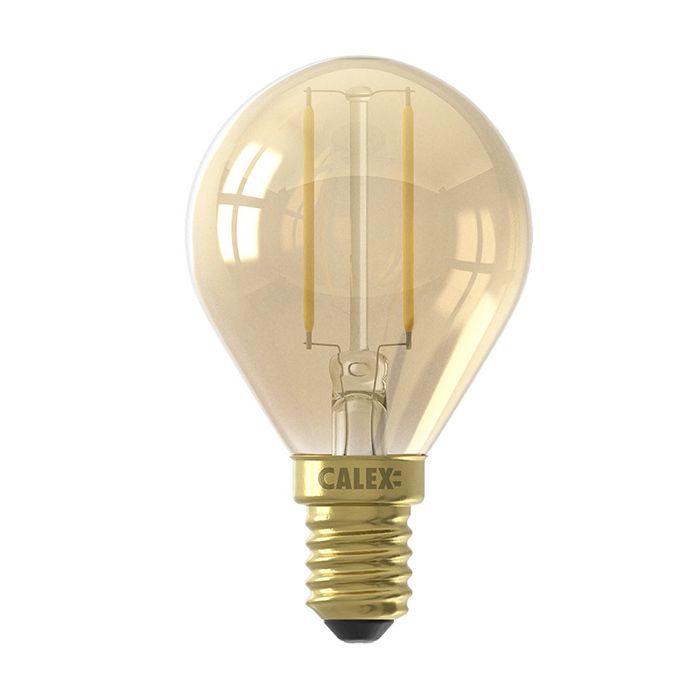 Calex LED Filament Ball lamp 2W E14 P45 Gold 2100K