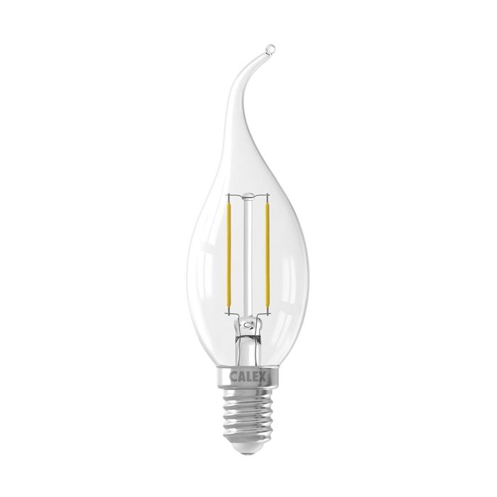Calex Filament LED Candle Tip Lamps 240V 2W 2700K