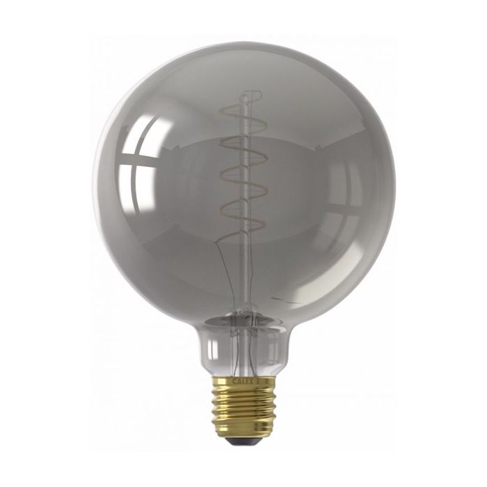 Calex Flex Filament Globe LED Lamp 4W Titanium 2100K Dimmable