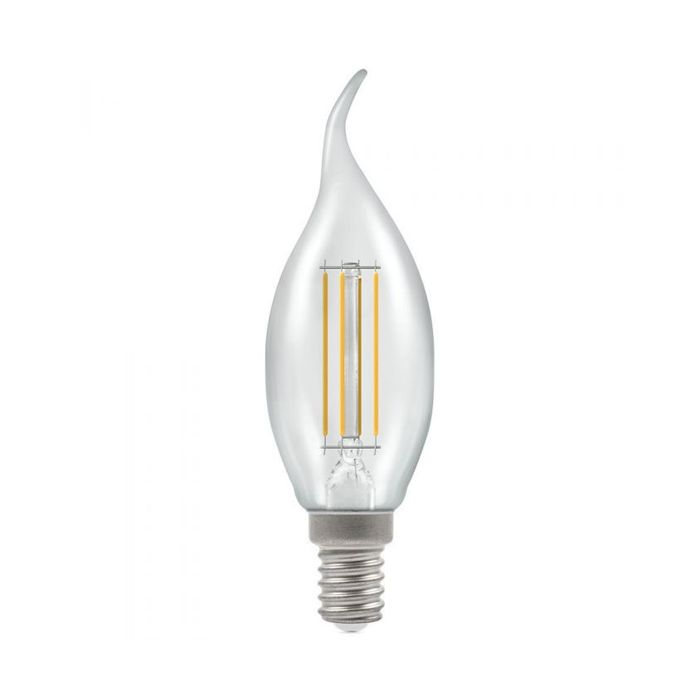 Crompton 5W SES Dimmable LED Candle Filament Clear Bent Tip