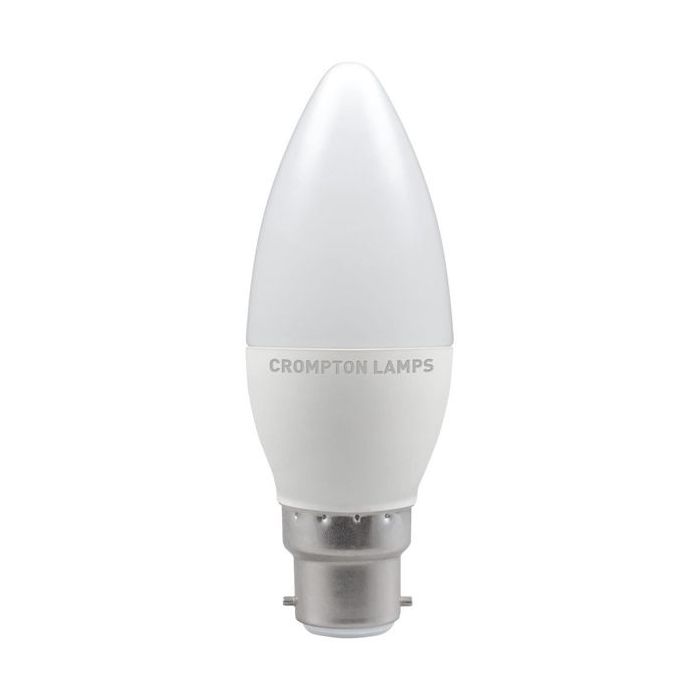 Crompton BC/B22 Dimmable LED Candle Thermal Plastic Opal