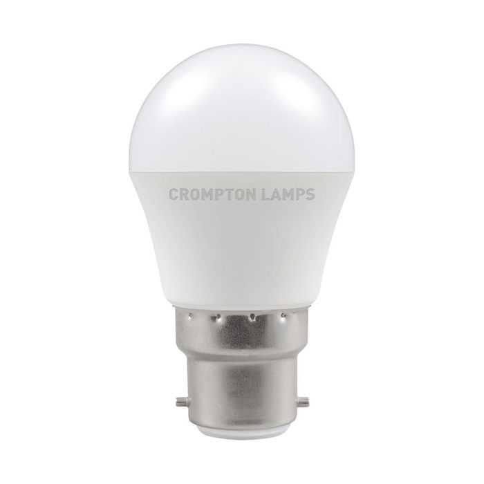 Crompton 11533 B22 5.5W LED Round Thermal Plastic Opal