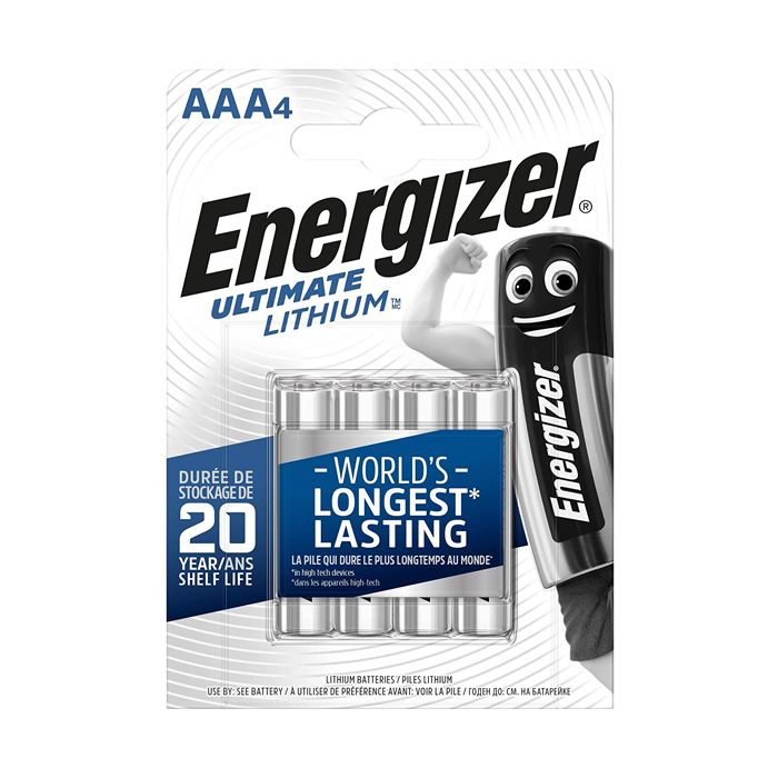 ENERGIZER LITHIUM MN2400 AAA BATTERIES x 4 