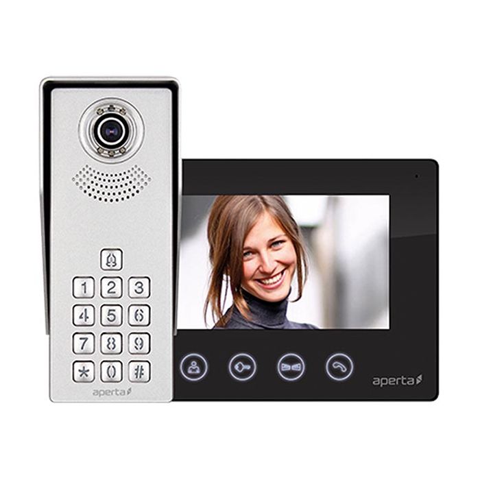 ESP Aperta Colour Video Door Entry Keypad System - c/w Black Monitor