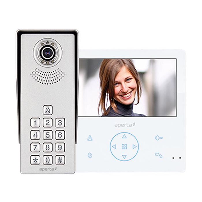 ESP Aperta Colour Video Door Entry Keypad System - c/w White Monitor