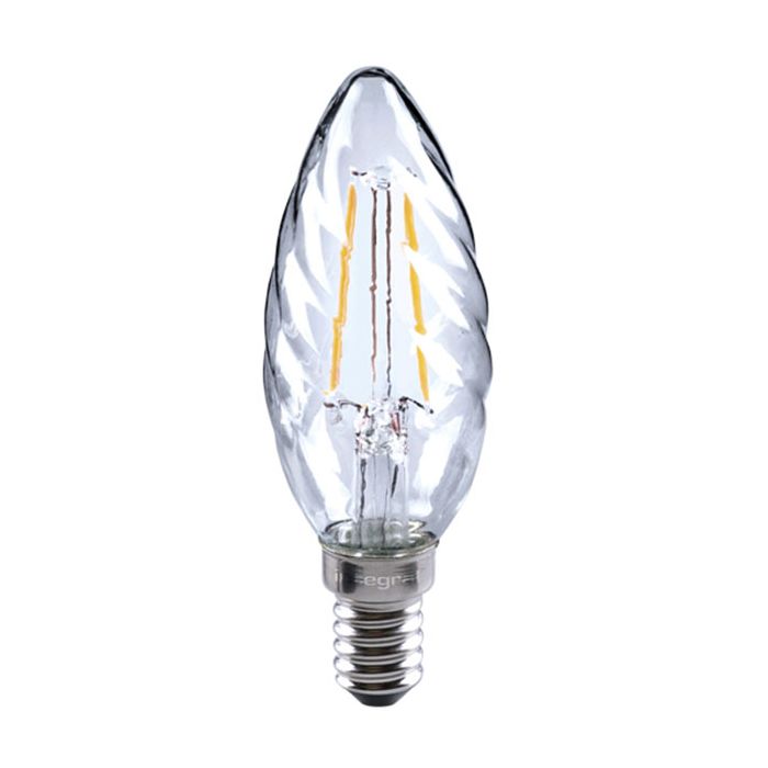 Integral Candle Filament Twisted Omni Lamp E14 2W 566326 (23W) 2700K 230lm Non-Dimmable 300 deg Beam Angle