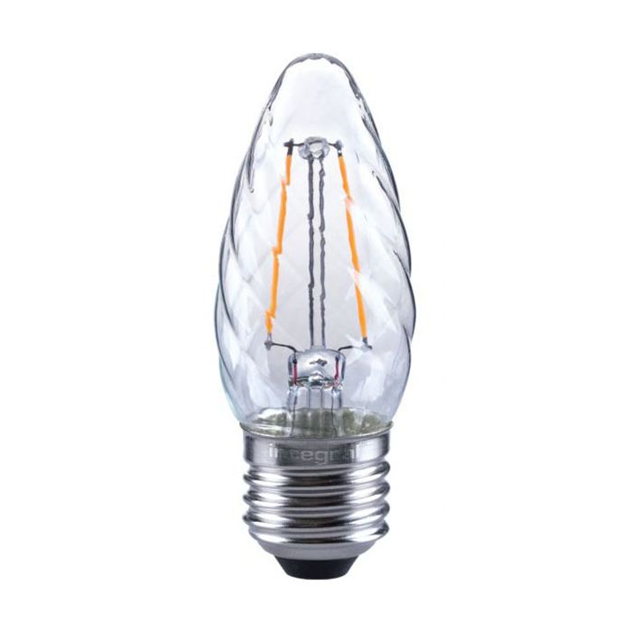 Integral Candle Filament Twisted Omni Lamp E27 2W 801064 (25W) 2700K 230lm Non-Dimmable 300 deg Beam Angle