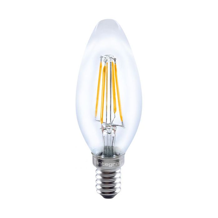 Integral Candle Full Glass Omni-Lamp 4W 825629 (36W) 2700K 430lm E14 Non-Dimmable 300 deg Beam Angle
